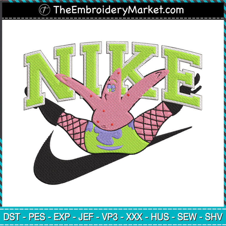 Nike Patrick Star Sexy Embroidery Designs File Nike Machine Embroidery