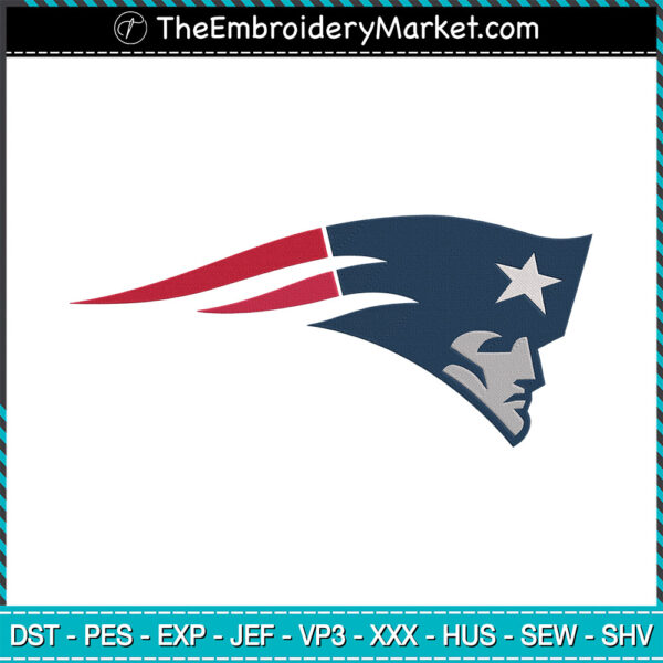 New England Patriots Logo Embroidery Designs File, New England Patriots ...