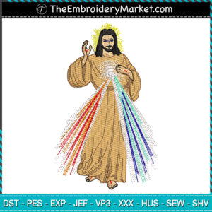 Jesus Christ Embroidery Designs File, Jesus Machine Embroidery Designs, Embroidery PES DST JEF Files Instant Download