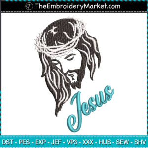 Jesus Embroidery Designs File, Jesus Christ Machine Embroidery Designs, Embroidery PES DST JEF Files Instant Download
