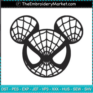 Spider Mickey Mouse Embroidery Designs File, Disney Machine Embroidery Designs, Embroidery PES DST JEF Files Instant Download