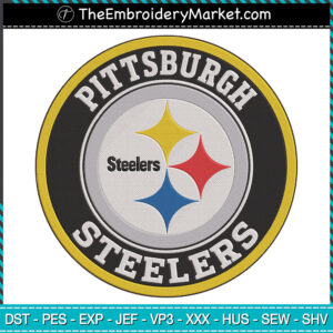 Pittsburgh Steelers Embroidery Designs File, Football Machine Embroidery Designs, Embroidery PES DST JEF Files Instant Download