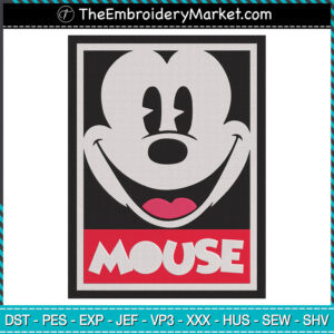 Mikey Mouse Embroidery Designs File, Diseny Machine Embroidery Designs, Embroidery PES DST JEF Files Instant Download