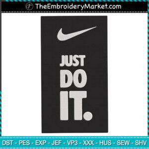 Nike Just Do It Embroidery Designs File, Nike x Naruto Machine Embroidery Designs, Embroidery PES DST JEF Files Instant Download