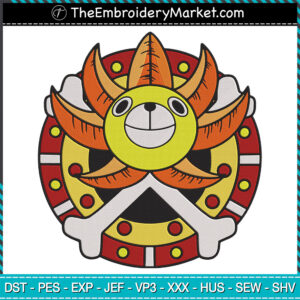 Thousand Sunny Embroidery Designs File, One Piece Machine Embroidery Designs, Embroidery PES DST JEF Files Instant Download