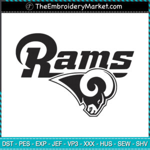 Los Angeles Rams Logo Embroidery Designs File, Los Angeles Rams Machine Embroidery Designs, Embroidery PES DST JEF Files Instant Download