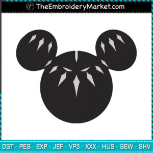 Disney x Black Panther Embroidery Designs File, Avengers Machine Embroidery Designs, Embroidery PES DST JEF Files Instant Download