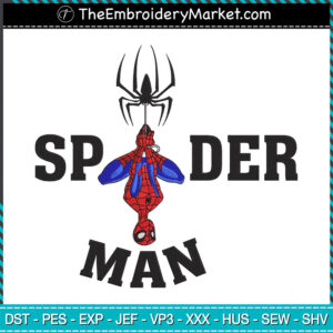 Spider Man Logo Embroidery Designs File, Spider Man Marvel Machine Embroidery Designs, Embroidery PES DST JEF Files Instant Download