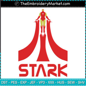 Tony Stark Embroidery Designs File, Avengers Machine Embroidery Designs, Embroidery PES DST JEF Files Instant Download