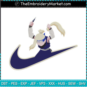 Nike x Ino Yamanaka Embroidery Designs File, Nike Machine Embroidery Designs, Embroidery PES DST JEF Files Instant Download