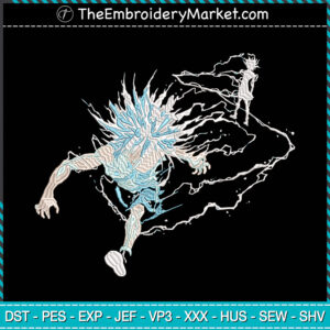 Killua Zoldyck Embroidery Designs File, Hunter x Hunter Machine Embroidery Designs, Embroidery PES DST JEF Files Instant Download