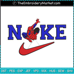 Nike Spider Man Attack Embroidery Designs File, Nike Machine Embroidery Designs, Embroidery PES DST JEF Files Instant Download