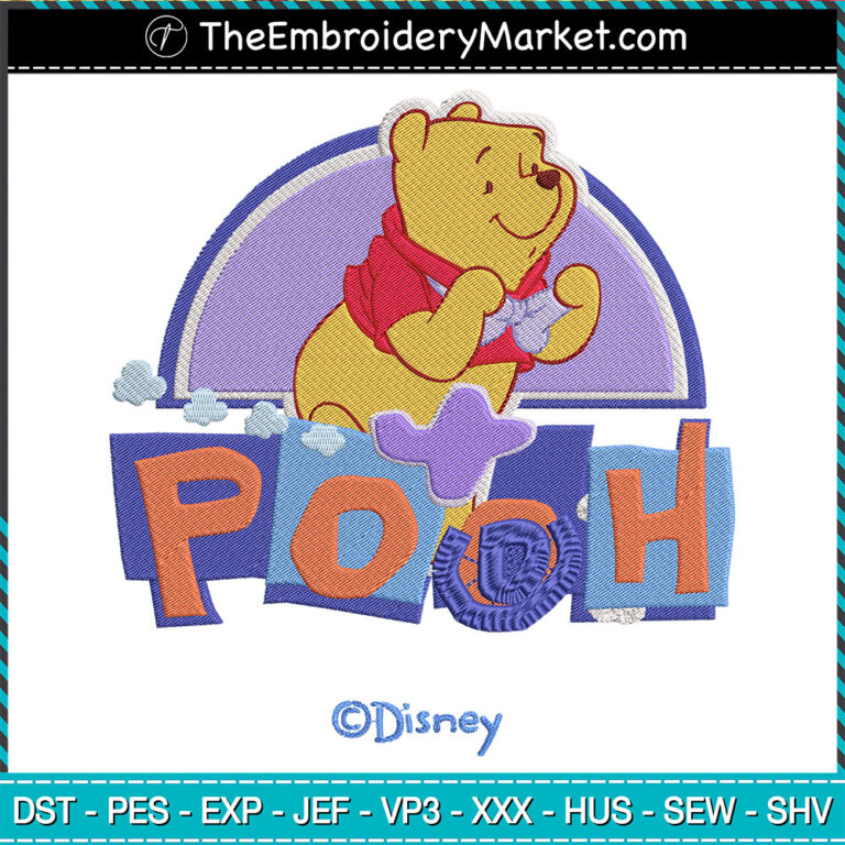 Pooh Pilot Funny Embroidery Designs File, Winnie The Pooh Machine ...