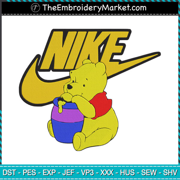 Nike Winnie The Pooh Embroidery Designs File, Winnie The Pooh Machine ...