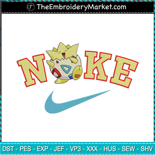 Nike With Togepi Embroidery Designs File, Nike x Pokemon Machine ...