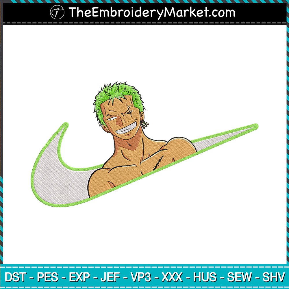 Zoro Embroidery Design File/ One Piece Anime Embroidery Desi