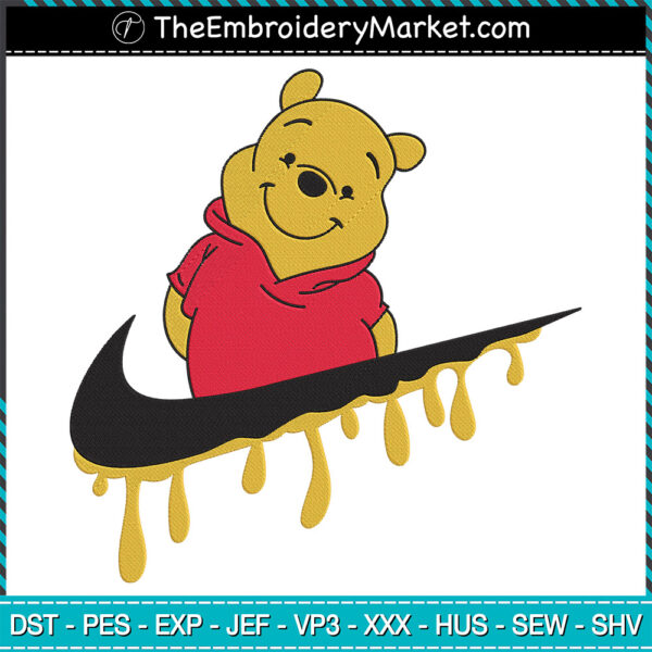 Nike x Winnie The Pooh Embroidery Designs File, Winnie The Pooh Machine ...