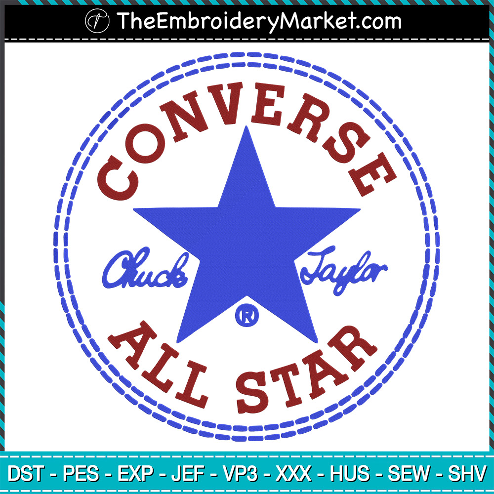 Converse Chuck Taylor All Star Logo Embroidery Designs File, Converse ...