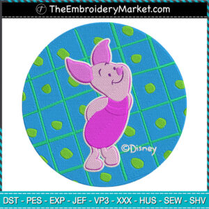 Cute Baby Piglet Embroidery Designs File, Winnie The Pooh Machine Embroidery Designs, Embroidery PES DST JEF Files Instant Download